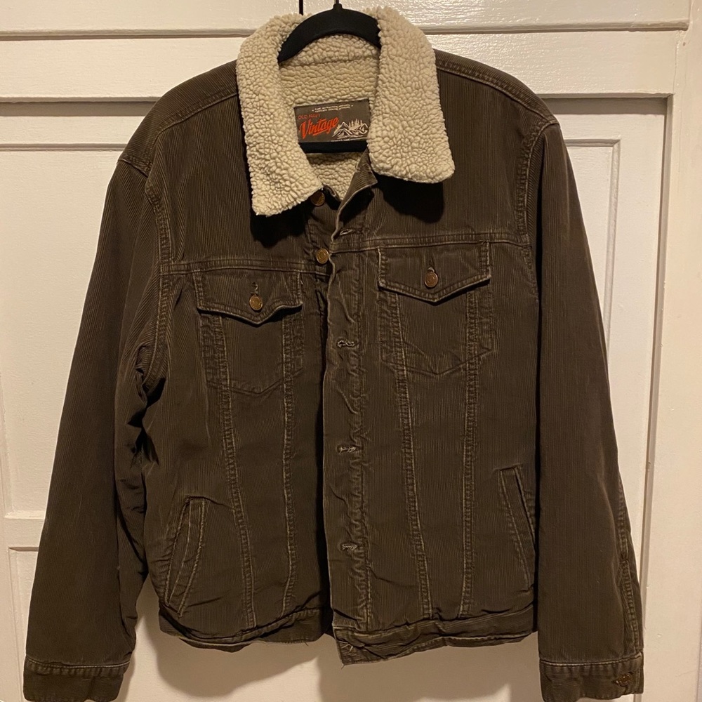 Brown Corduroy Sherpa Vintage Old Navy Jacket